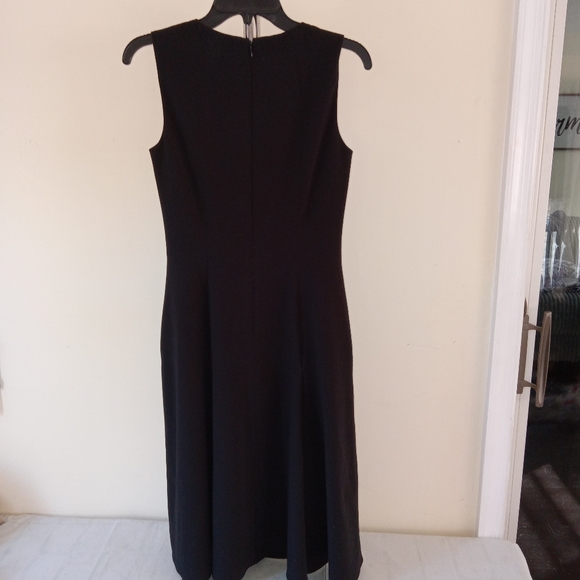 Women's Tahari by Elle Tahari Black Midi Aline Dress S - Picture 6 of 9